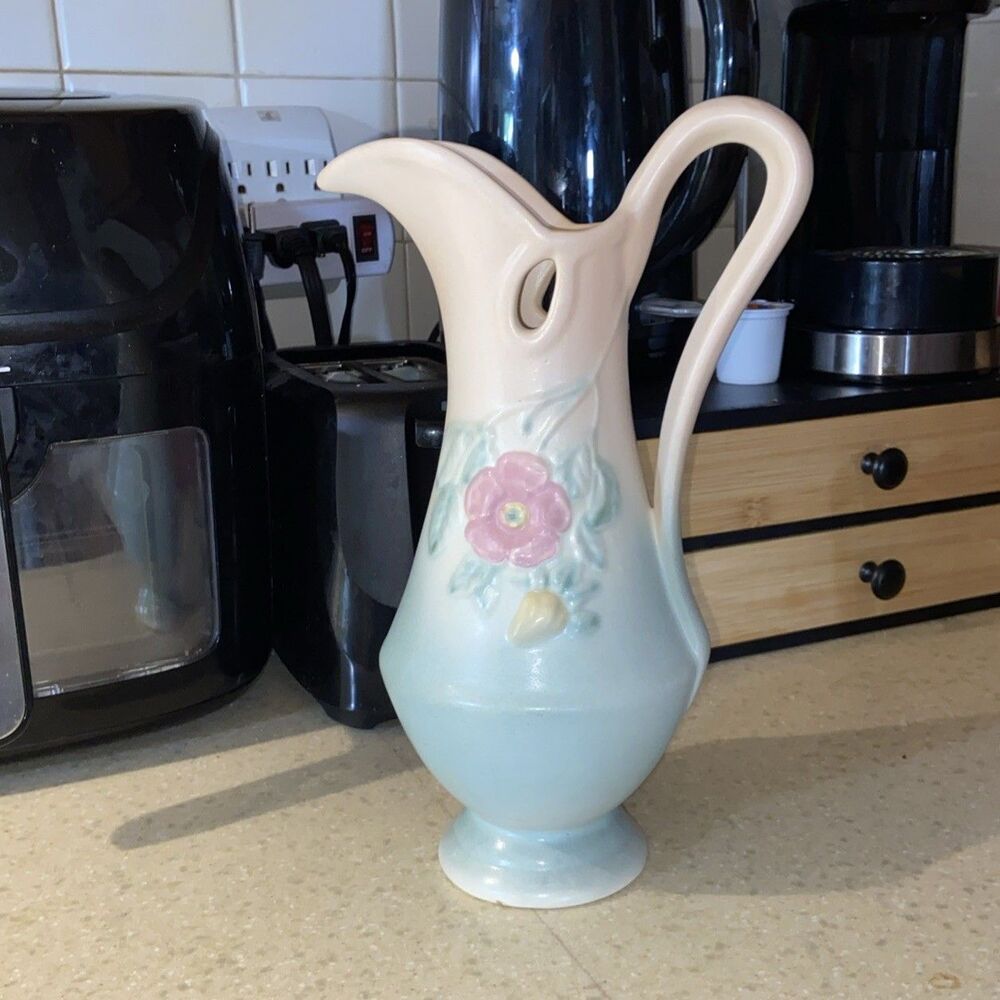 Vintage Hull Pottery 506-11 1/2 Ewer Pitcher Dogwood